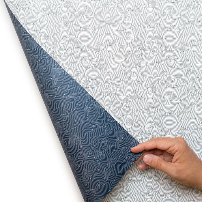 My Pretty Circus Geschenkpapier - Wellen Weiß/Blau