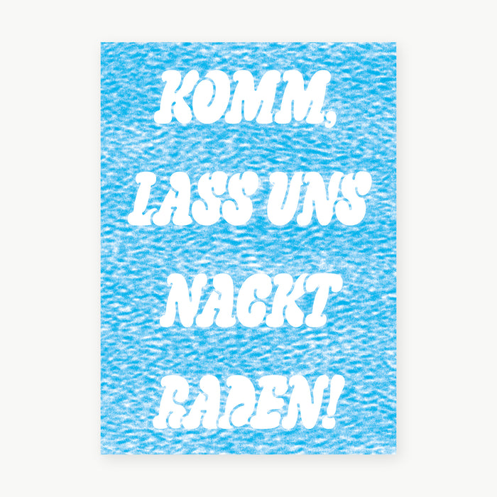 Postkarte - Nackt baden