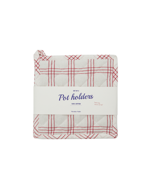 Nicolas Vahé Topflappen Zweierset - Rot kariert