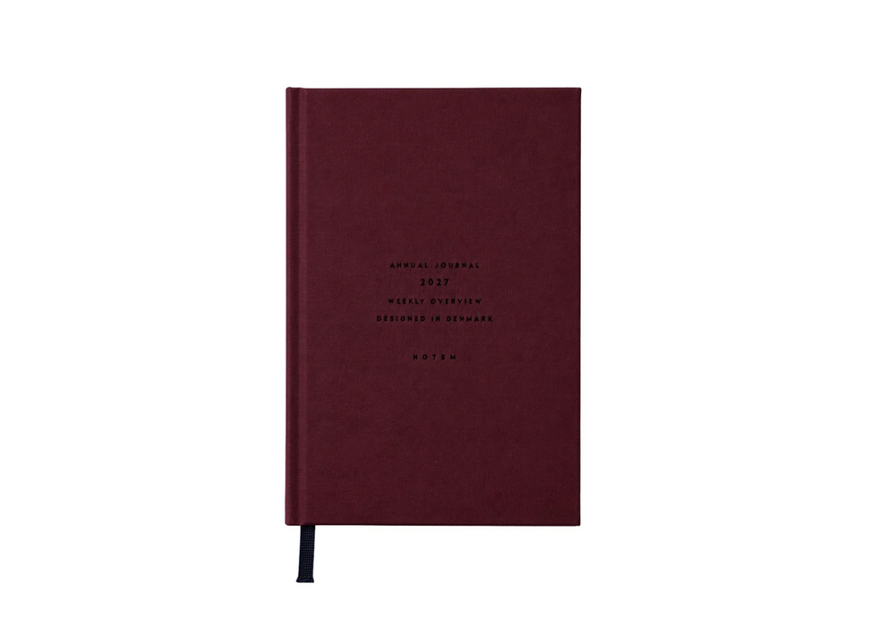 Notem Alva Annual Journal (A5) - 2027 - DUNKELROT