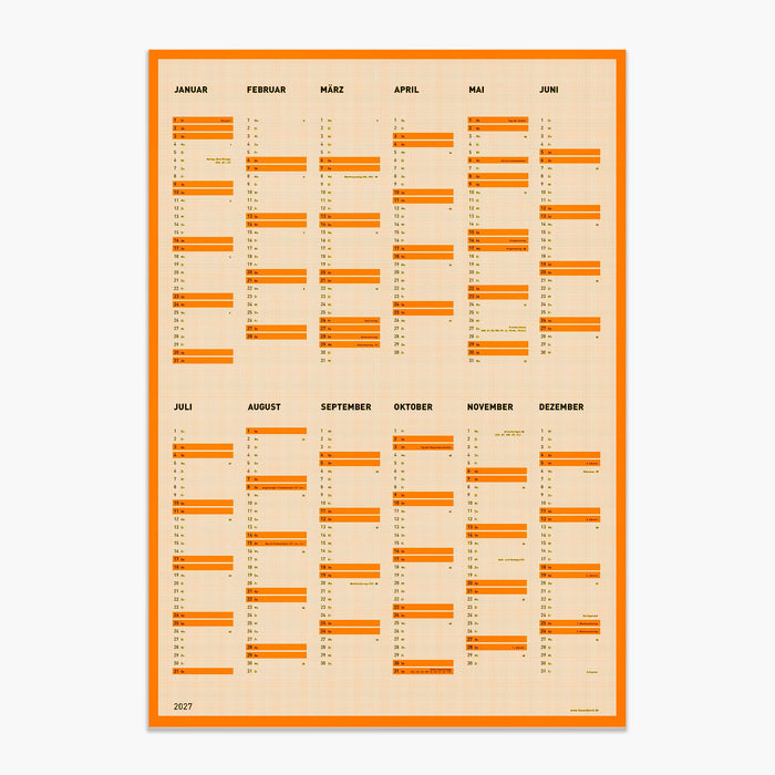 *PLANQUADRAT* Wandkalender 2027