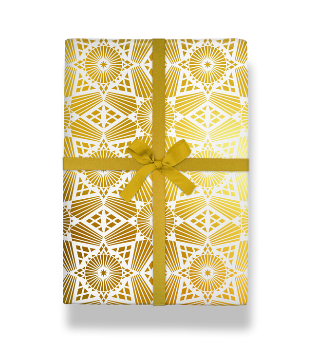 Geschenkpapier Weihnachten - Starsky Gold