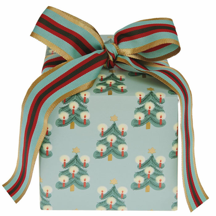 Rico Design Geschenkpapier - Tannenbäume - Hellblau