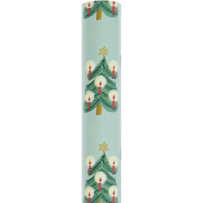 Rico Design Geschenkpapier - Tannenbäume - Hellblau