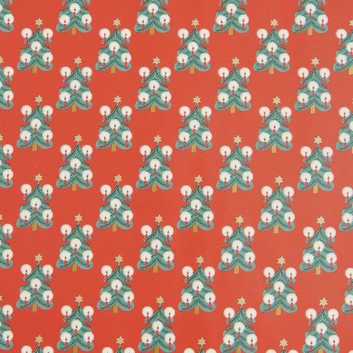 Rico Design Geschenkpapier - Tannenbäume - Rot