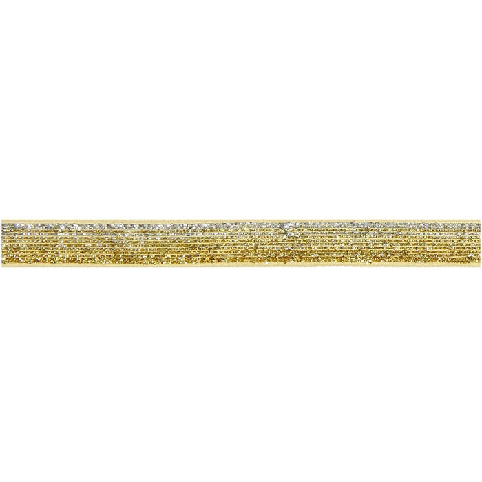Rico Design Glitzerband - Silber/Gold