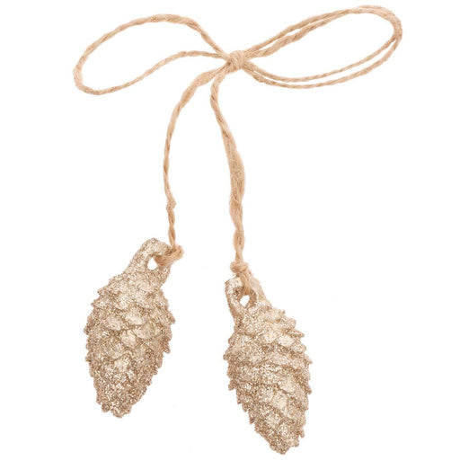 Rico Design Hänger Zapfen Duo - Gold