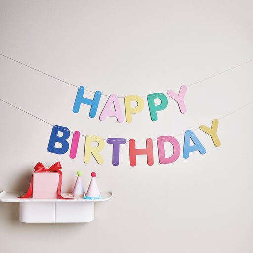Rico Design Happy Birthday Girlande - Magic Rainbow