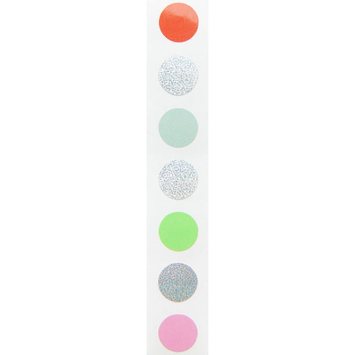 Rico Design Mini-Sticker - Kreise - Neon/Silber