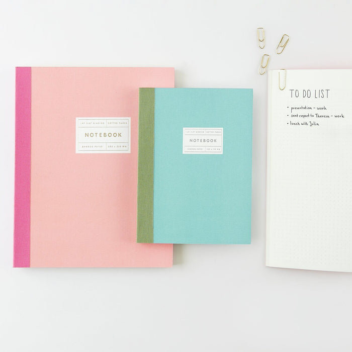 Rico Design Notizbuch L - Koralle mit Goldrand