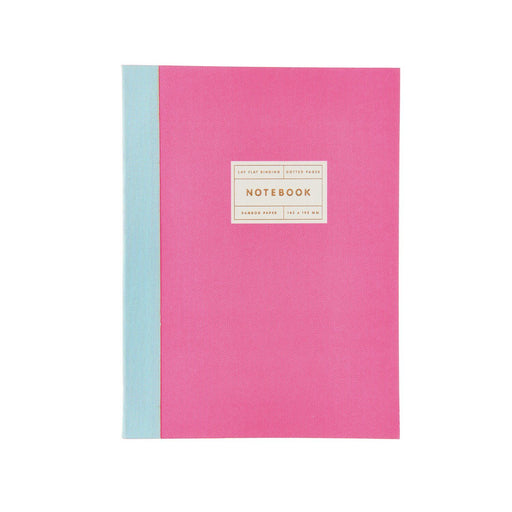 Rico Design Notizbuch S - Neonpink mit Goldrand