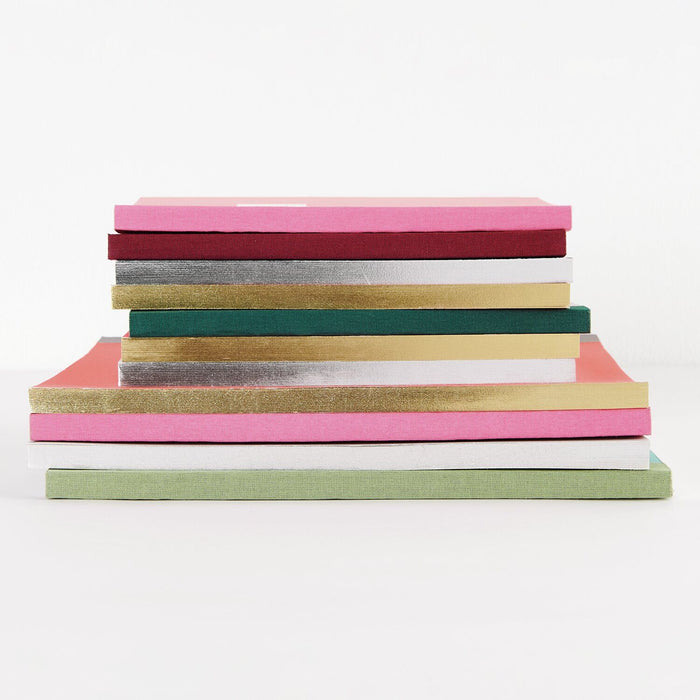 Rico Design Notizbuch S - Neonpink mit Goldrand