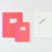 Rico Design Notizbuch S - Neonrot mit Goldrand