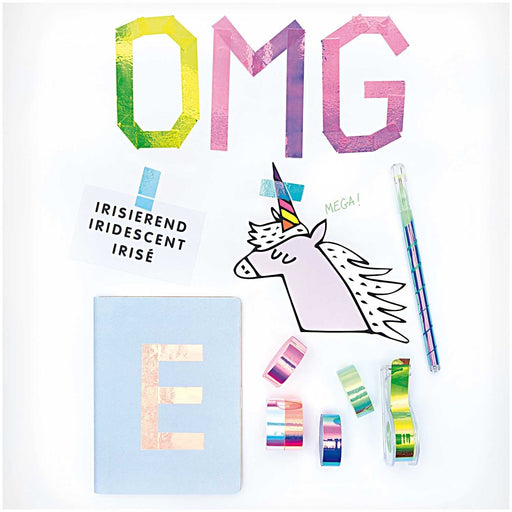 Rico Design Paper Poetry Mirror Rainbow Tape - Orange - 19 mm