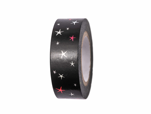 Rico Design Paper Poetry Tape - Sterne - Schwarz