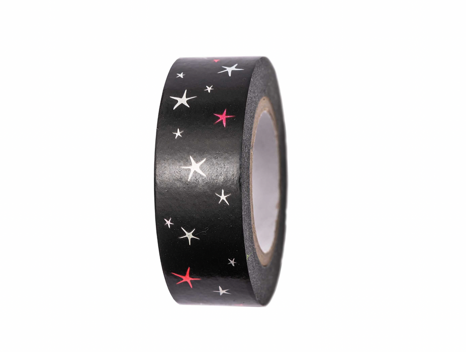 Rico Design Paper Poetry Tape - Sterne - Schwarz