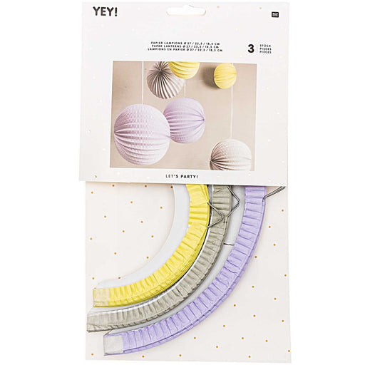 Rico Design Papier Lampions Pastel - 3 Stück
