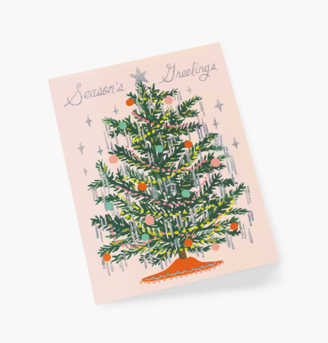 Grußkarte Weihnachten - "Tinsel Tree" Holiday Card