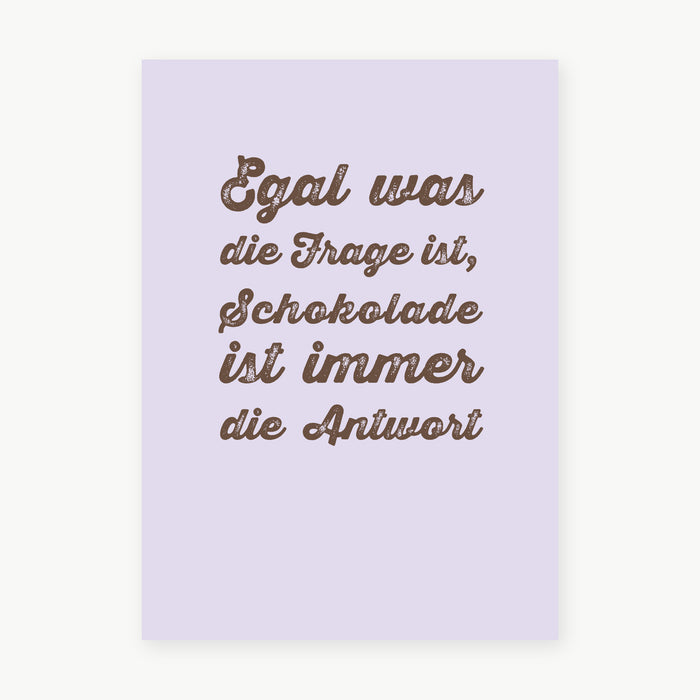 Postkarte - Schokolade