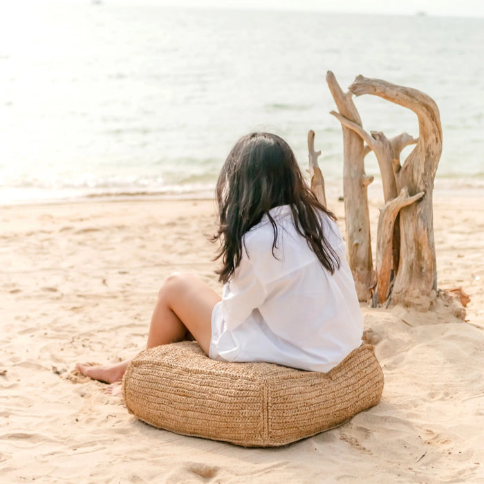 PADAR - Raffia Sitzpouf