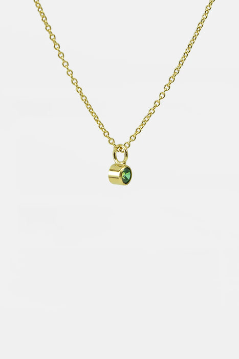 Anchorchain Halskette - Gold/Green Zirconia - 42cm