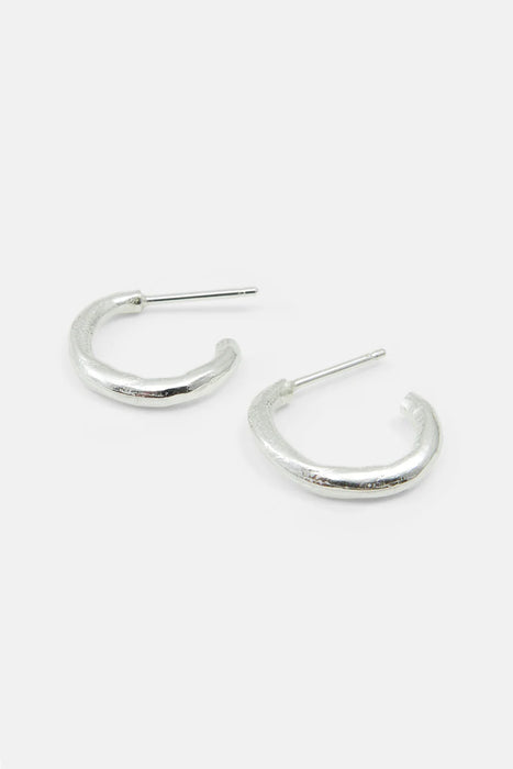 Clay Hoops Small Ohrringe - Silber