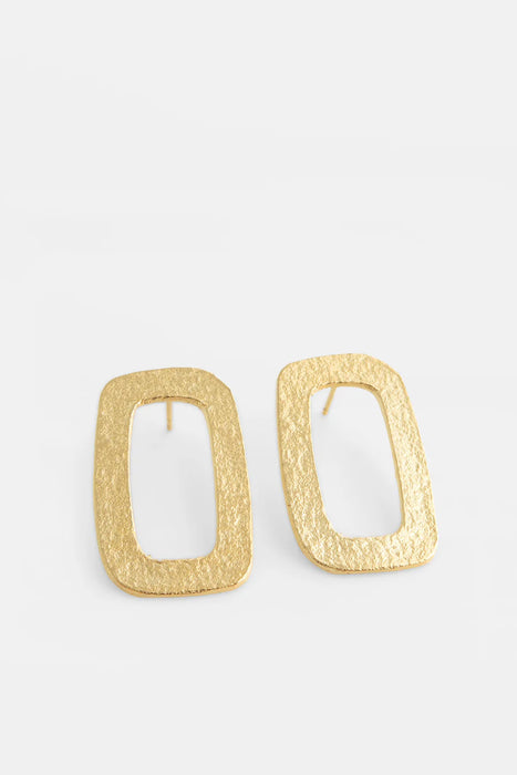 Paper Rectangle Medium Ohrringe - Gold