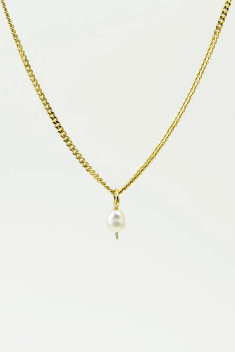 White Freshwater Pearl Halskette - Gold - 42 cm