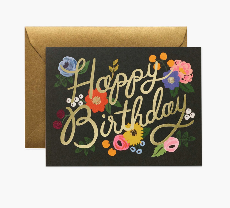 Grußkarte - Vintage Blossoms Birthday