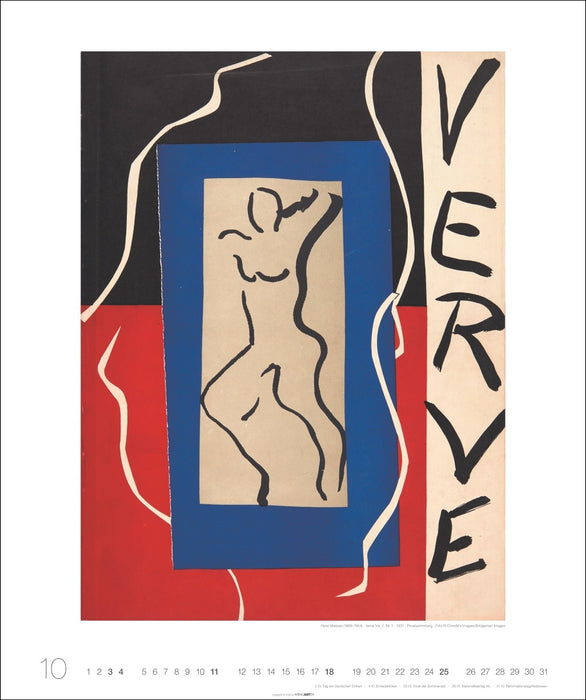 Weingarten Kalender 2026 - Henri Matisse