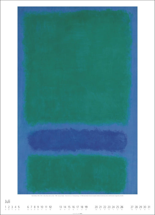 Weingarten Kalender 2026 - Mark Rothko