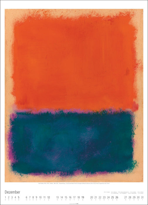 Weingarten Wandkalender Mark Rothko - 2027