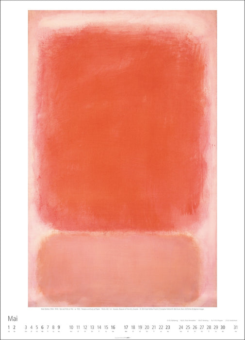 Weingarten Wandkalender Mark Rothko - 2027