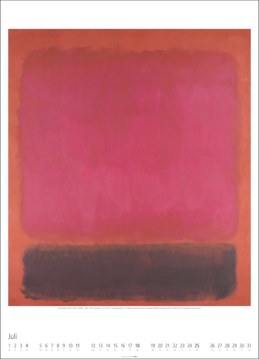 Weingarten Wandkalender Mark Rothko - 2027