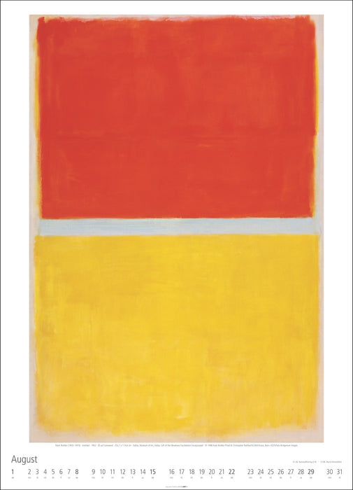 Weingarten Wandkalender Mark Rothko - 2027