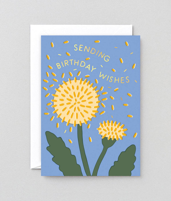 Glückwunschkarte „Birthday Wishes Dandelion“