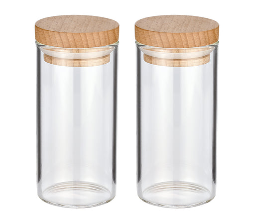 Zassenhaus Gewürzgläser aus Glas mit Buchenholzdeckel