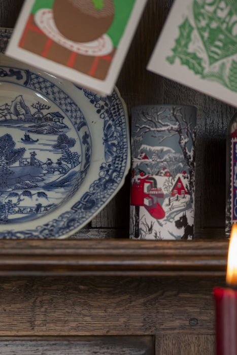 Streichhölzer Runddose Snowy Letterbox