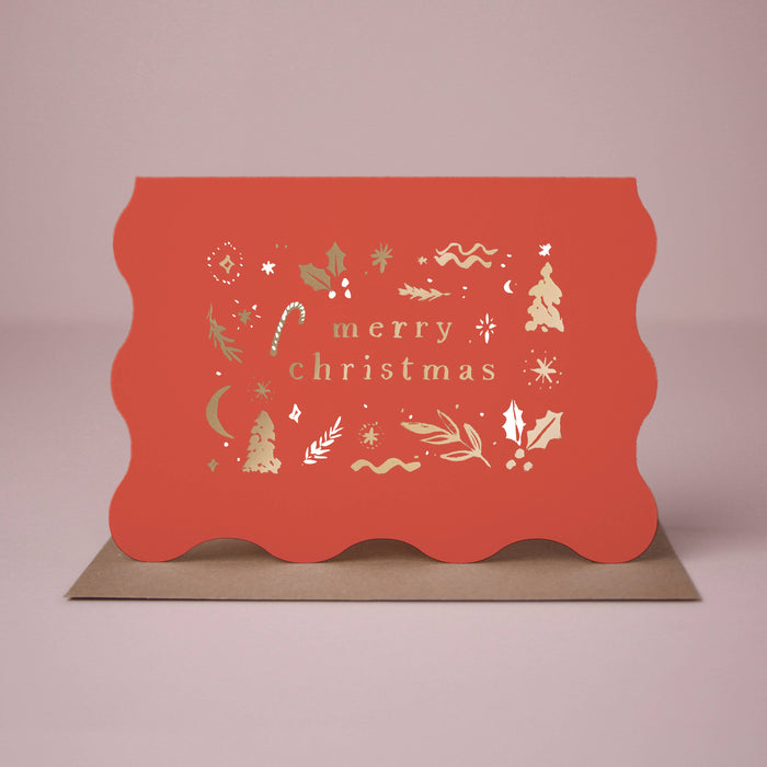 Grußkarte - Symbole Weihnachtskarte