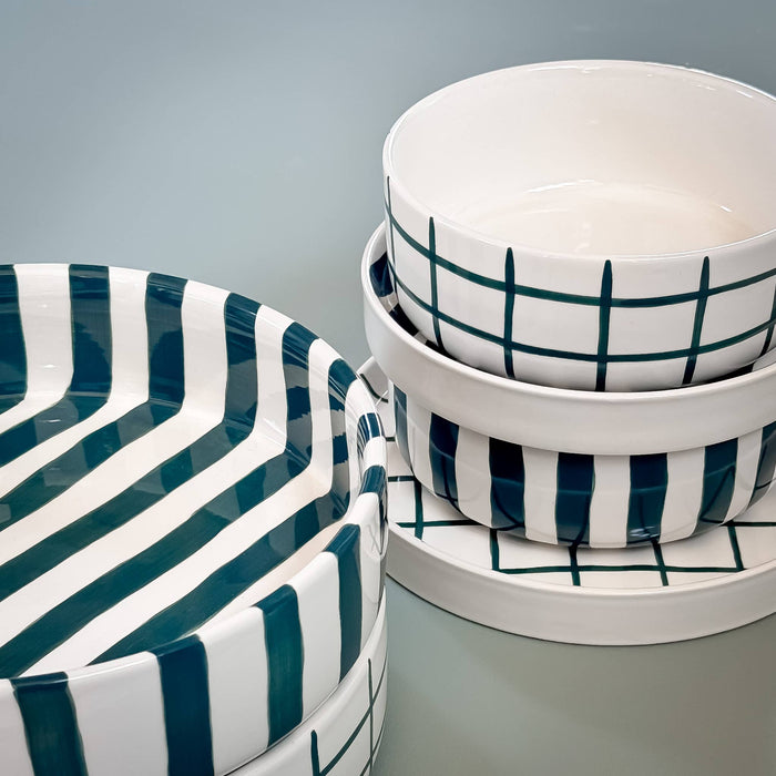 Schale Grid Small - Gentle Green