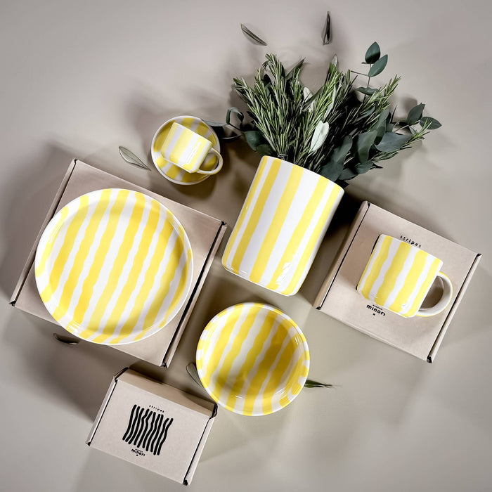 Schale Stripes - spiaggia yellow