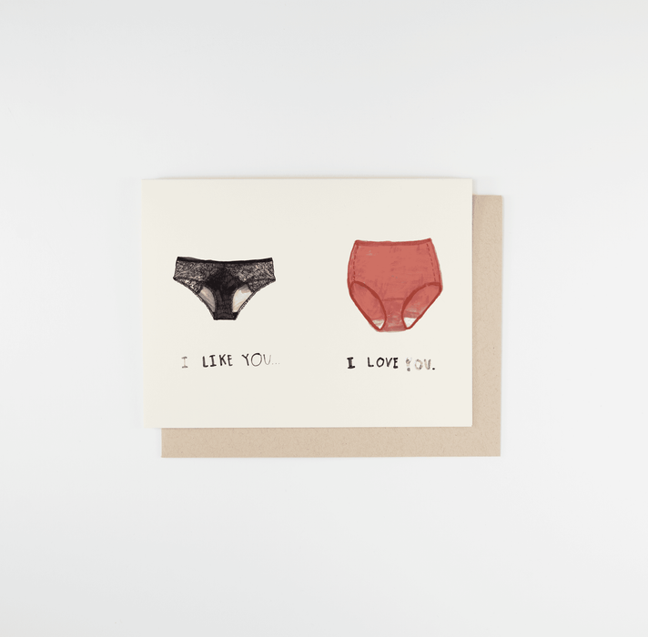 Grußkarte - I Like You, I Love You