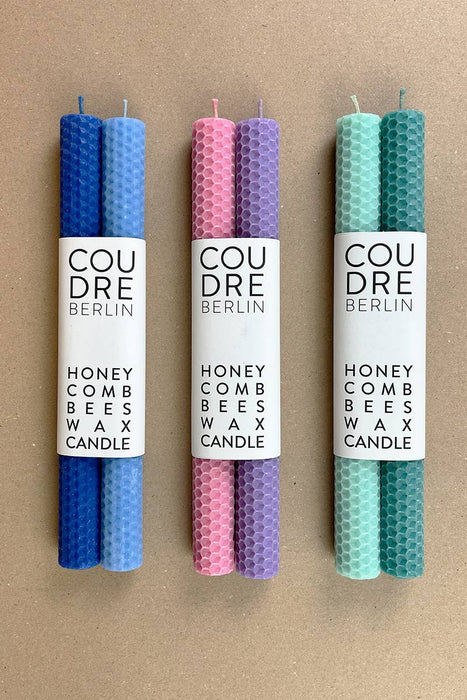 Bienenwachs Stabkerzen - rose & lilac