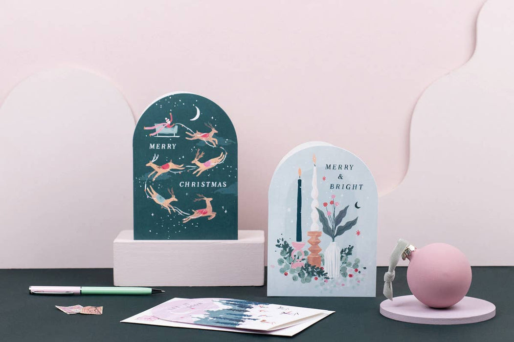 Grußkarte - Weihnachtskarte mit Kerzen