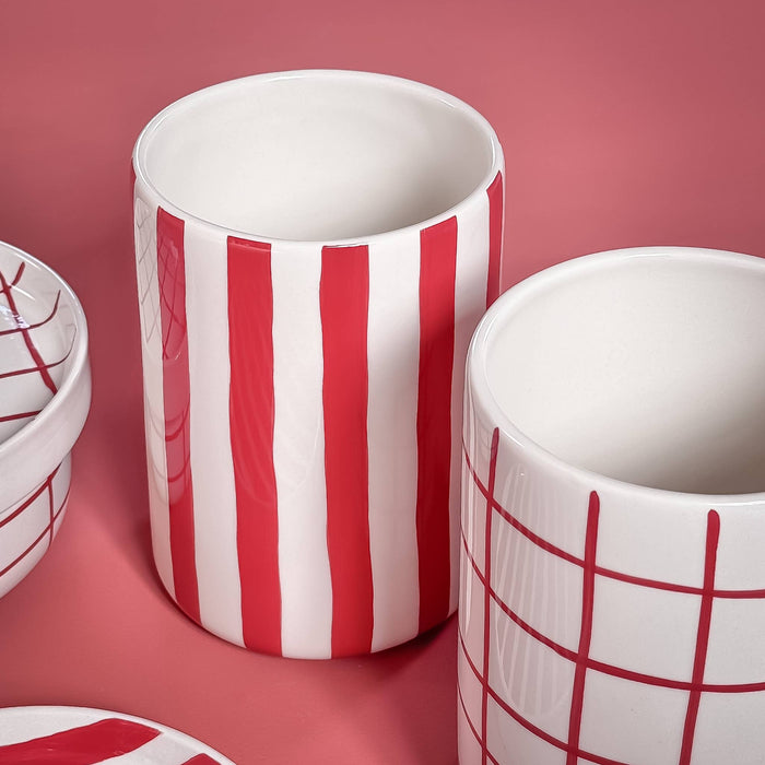 Vase Grid - tramonto red