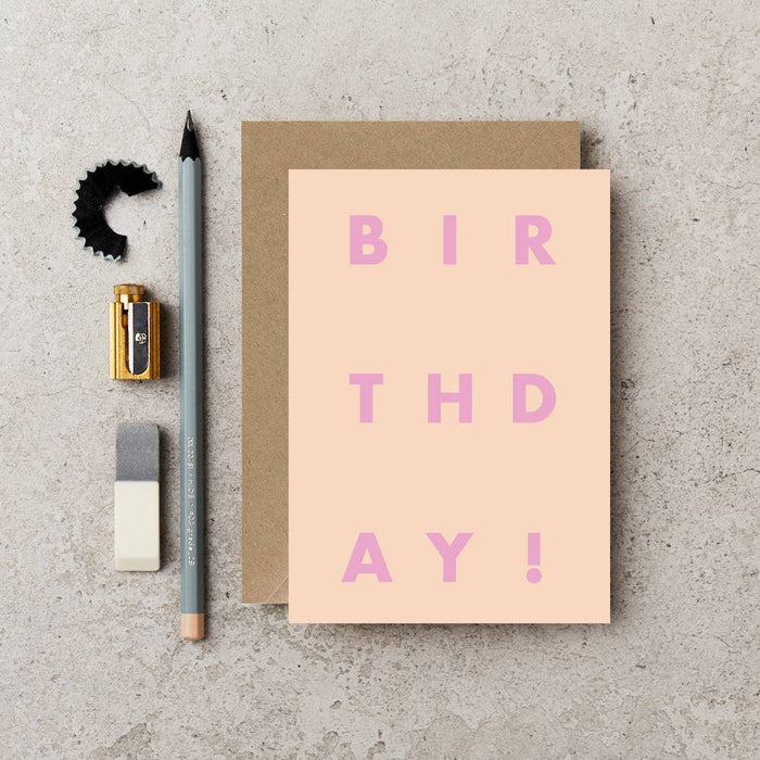 Grußkarte - Birthday Pink