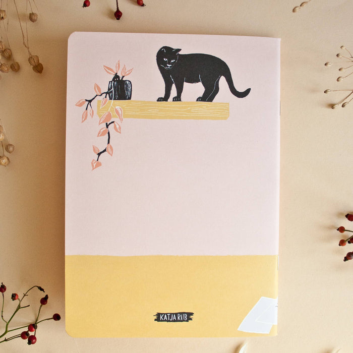 Katzen Notizheft im DIN A5 Format mit 40 blanko Seiten