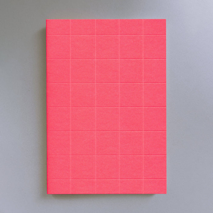 Grid Neon Pink Notizbuch Premium