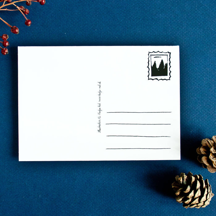 Adventskalender Postkarte Waldtiere A6