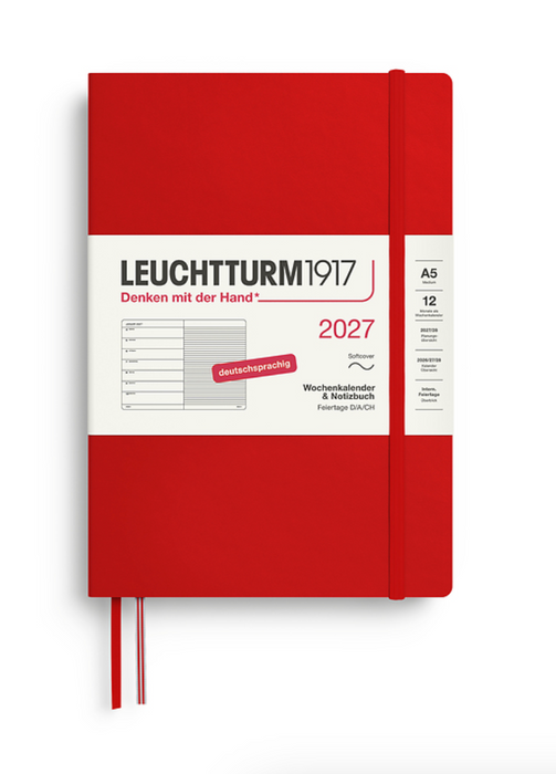 Wochenkalender & Notizbuch Medium (A5) 2027